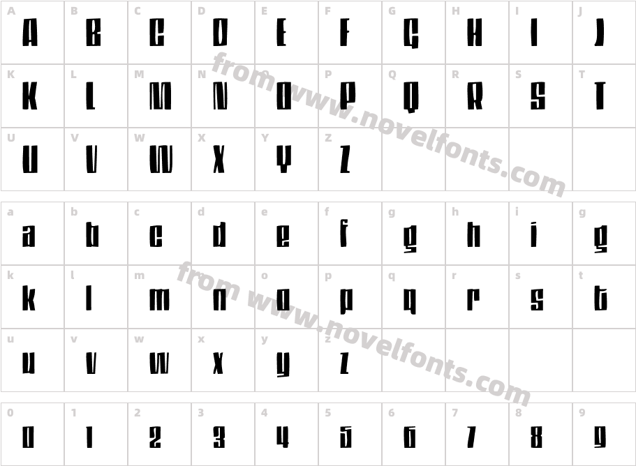 DS ThompsonCharacter Map