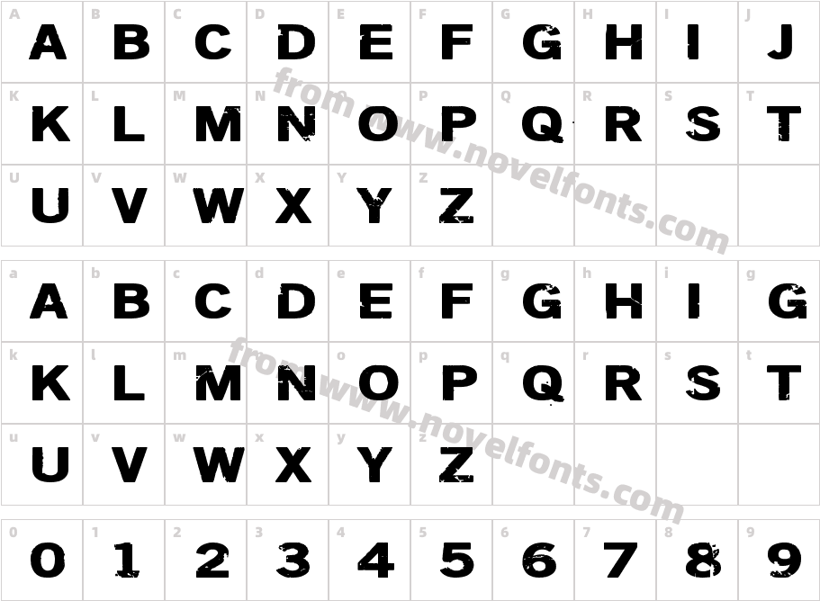 DSIODRERCharacter Map