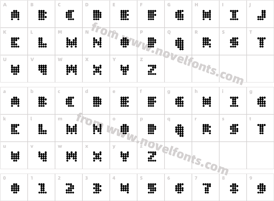 DT 104Character Map