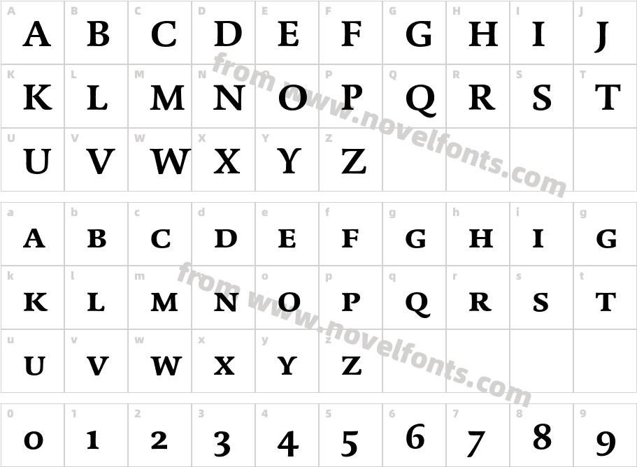 DTLDorianTCaps-BoldCharacter Map