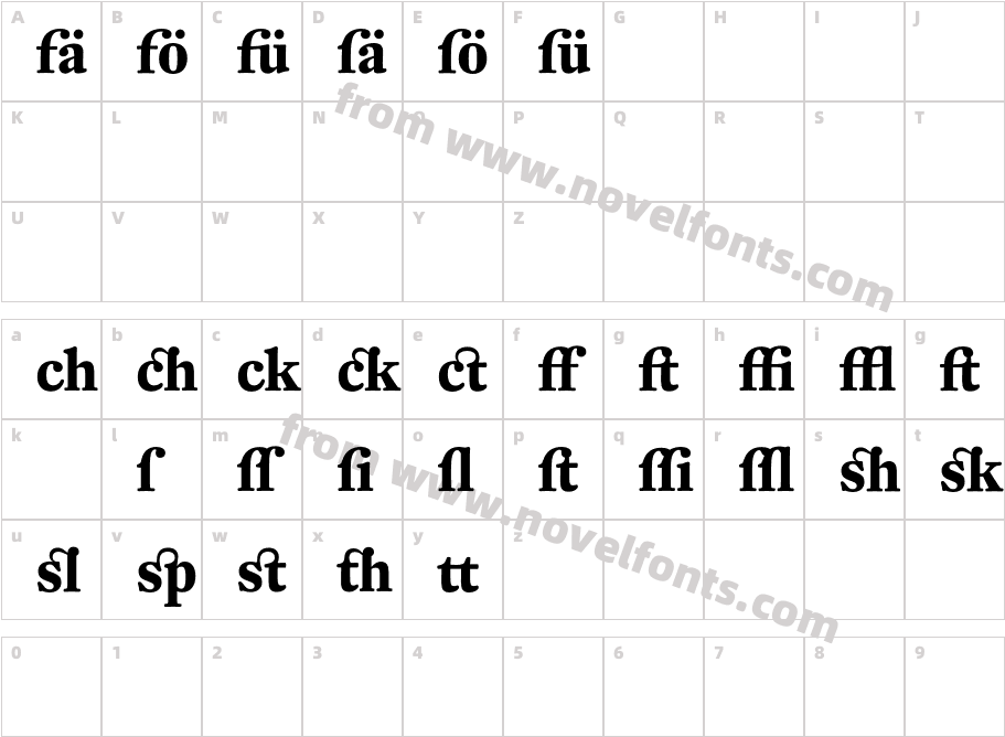 DTLFleischmann-TBoldAltCharacter Map