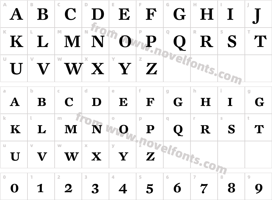 DTLFleischmannT-CapsMediumCharacter Map