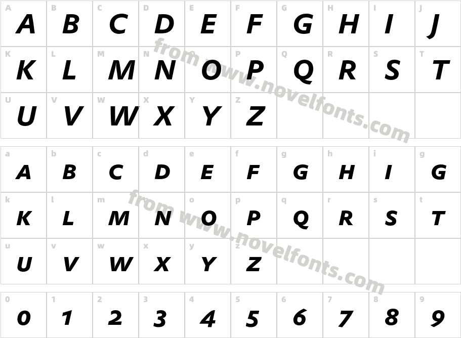 DTLProkyonTCaps Bold ItalicCharacter Map