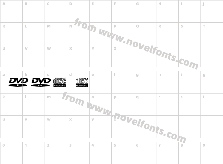 DVDPixProCharacter Map