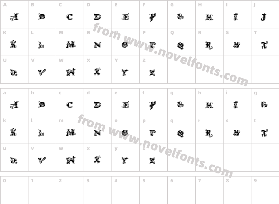 D_OLD MODERN 2Character Map