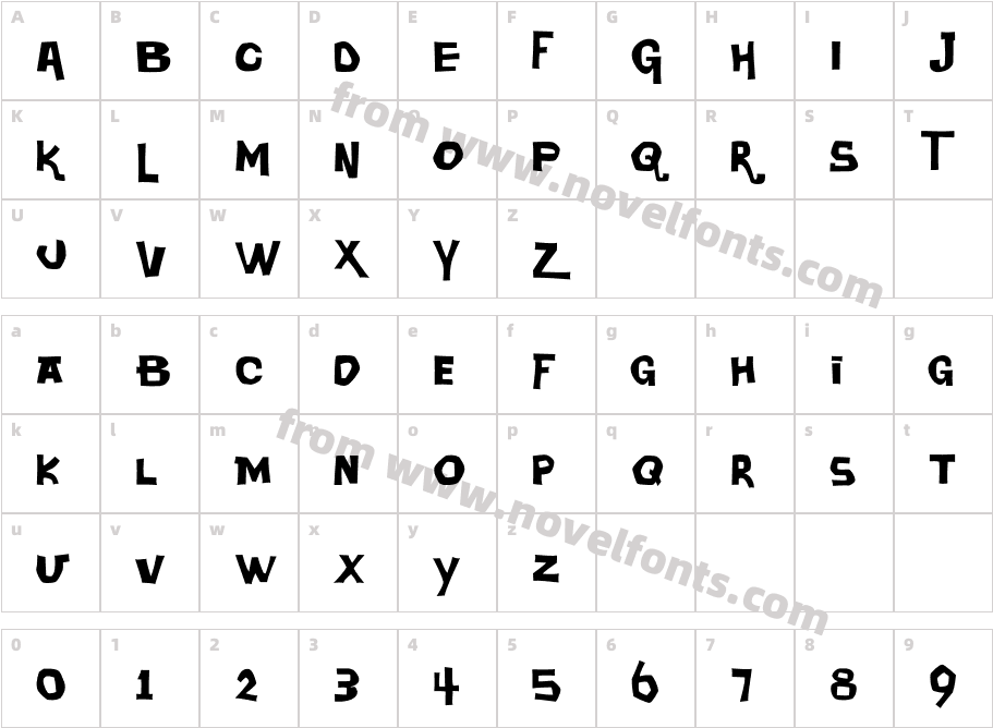 DaddyOSquareCharacter Map