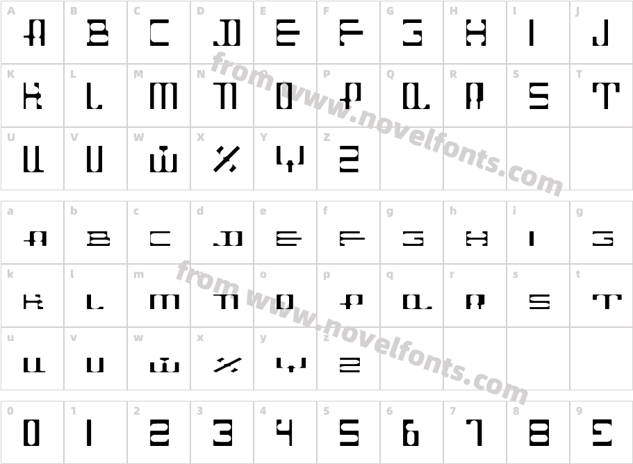 Dahgir-SquareSmCapsCharacter Map