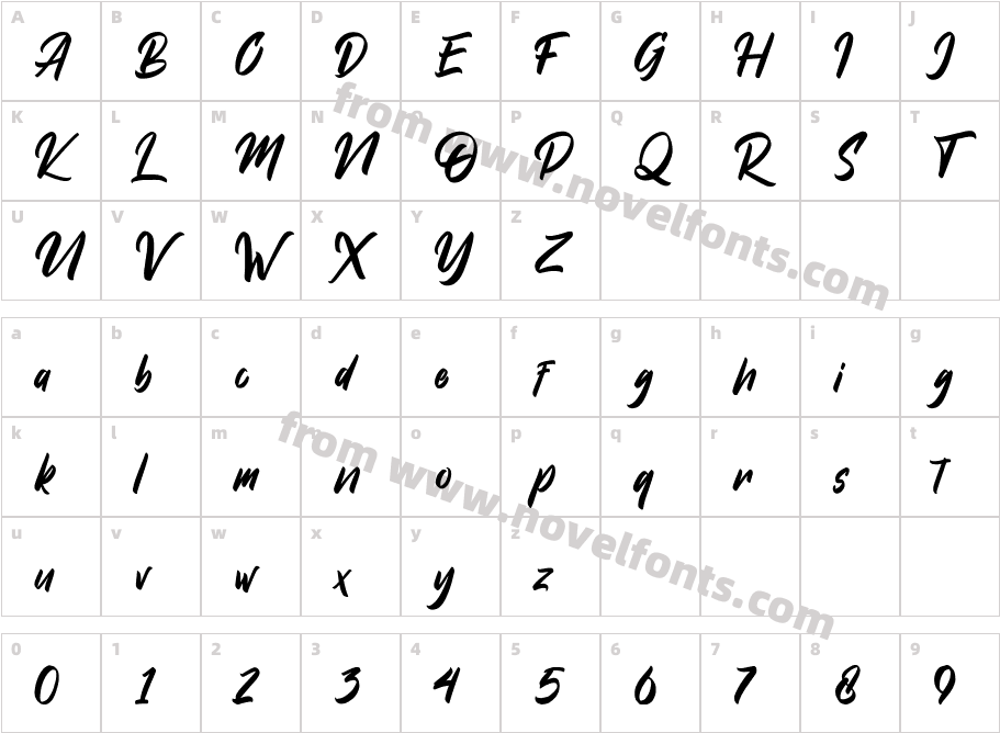 DakwartLetterCharacter Map