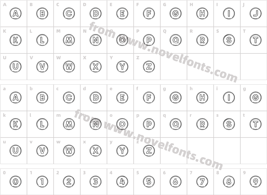 Dalgona CandyCharacter Map