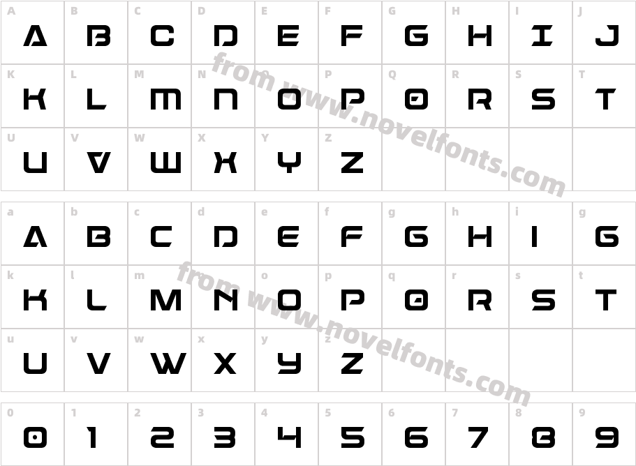 Dameron CondensedCharacter Map