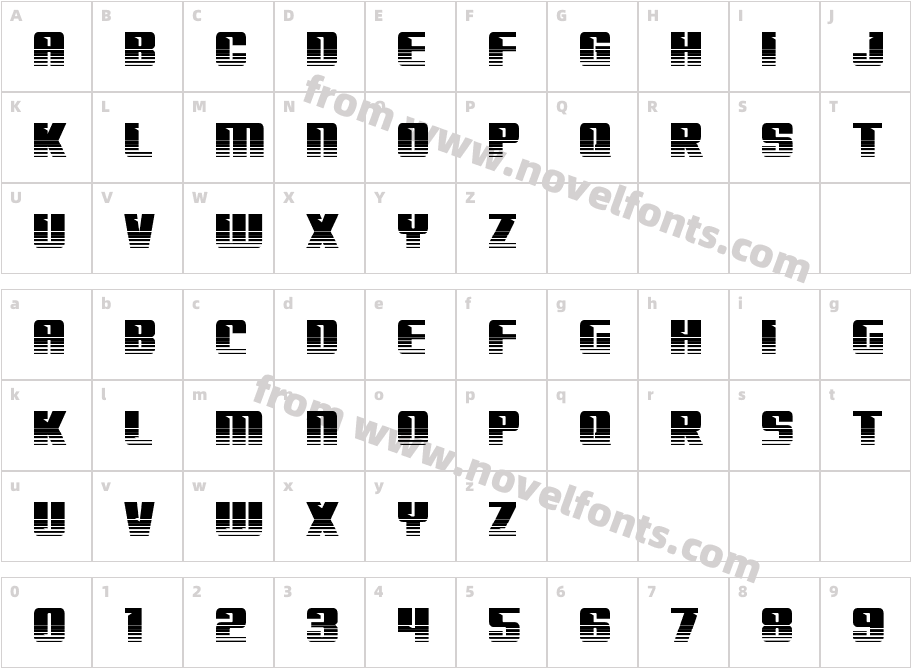 '89 Speed Affair TwotoneCharacter Map