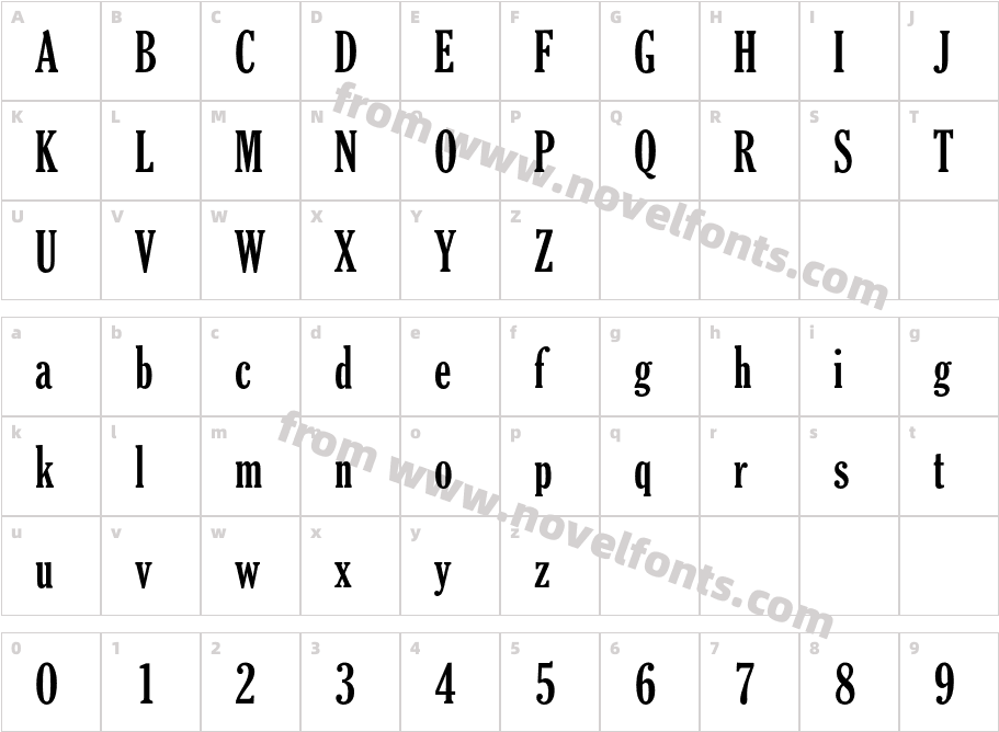 CheltenhamATFCondensedBQ-BoldExtraCharacter Map