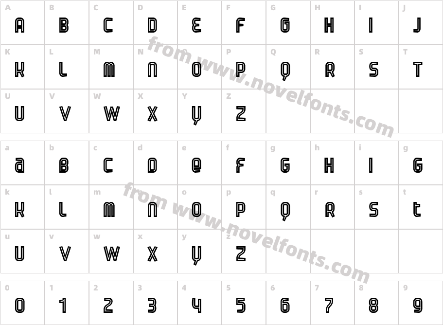 DanoutlineCharacter Map