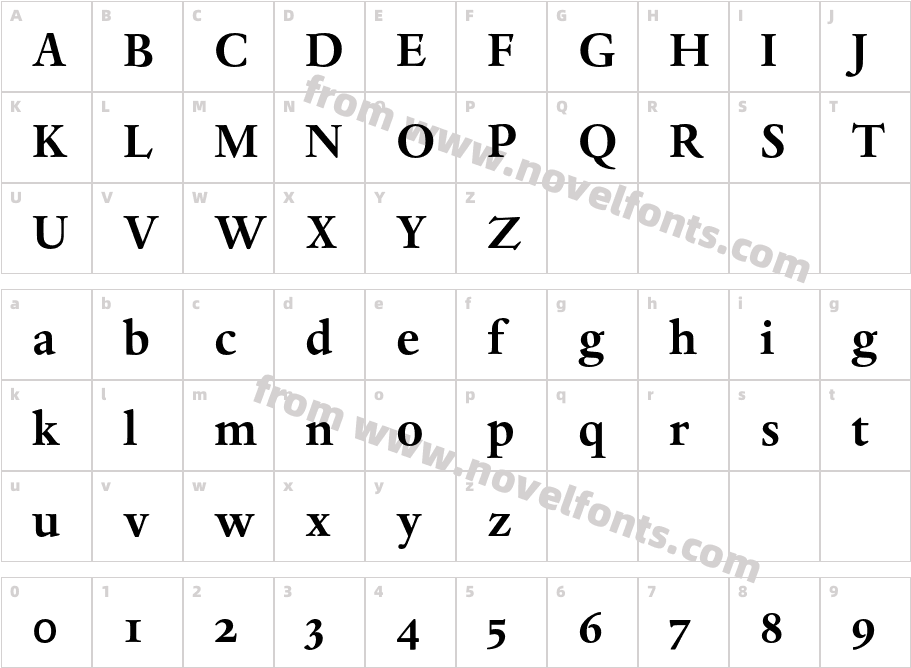 DanteMT-BoldOsFCharacter Map