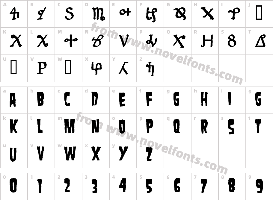 Danzig 4pCharacter Map