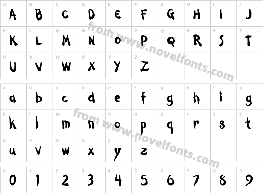 Dark Half BTN Cond BoldCharacter Map