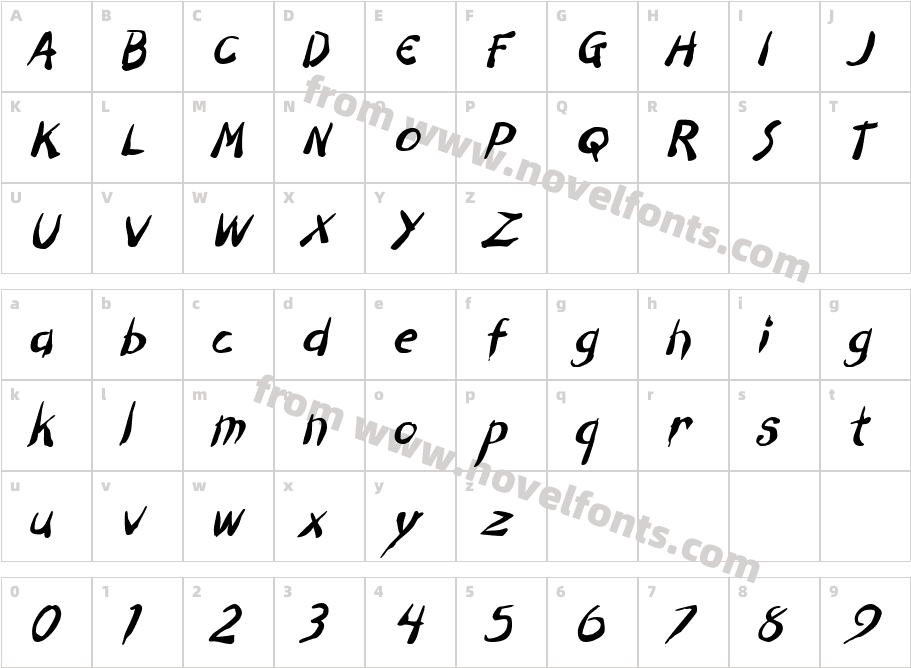 Dark Half BTN ObliqueCharacter Map