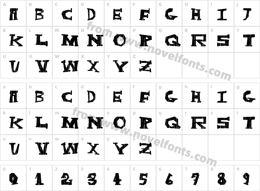 DarkBoxCharacter Map