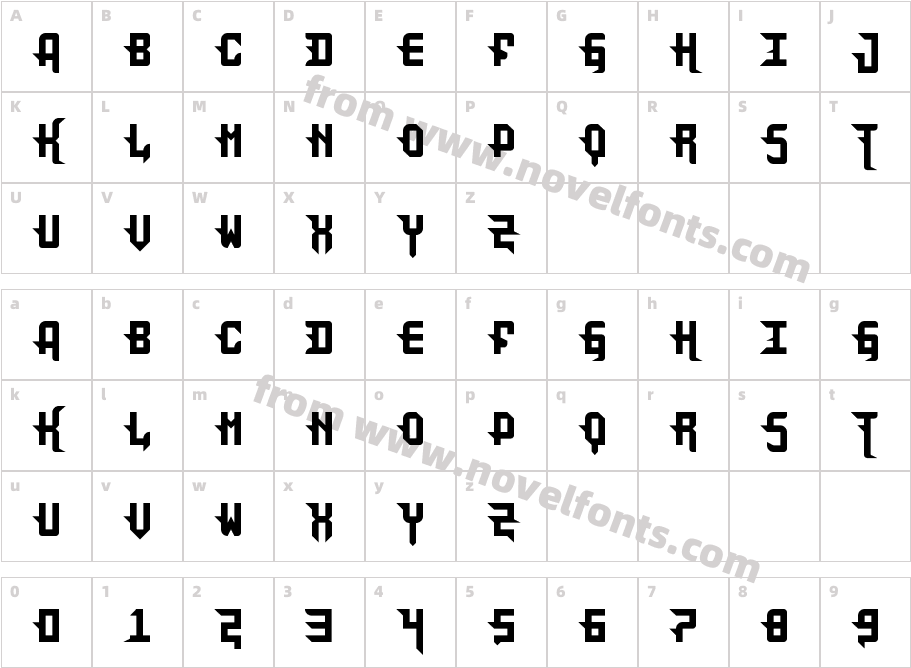 DarkPix GothicCharacter Map