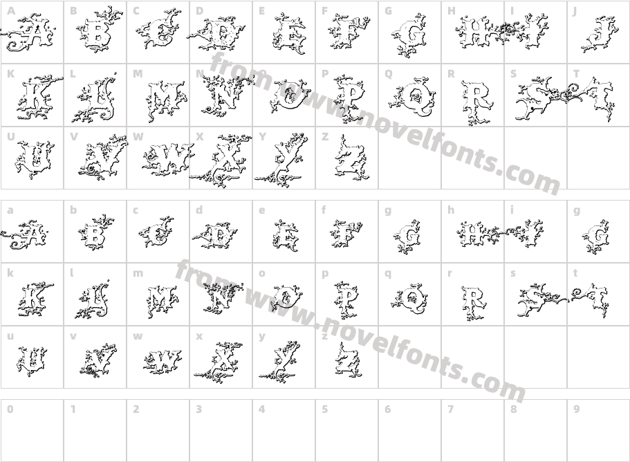 DarkWoodBeveledCharacter Map