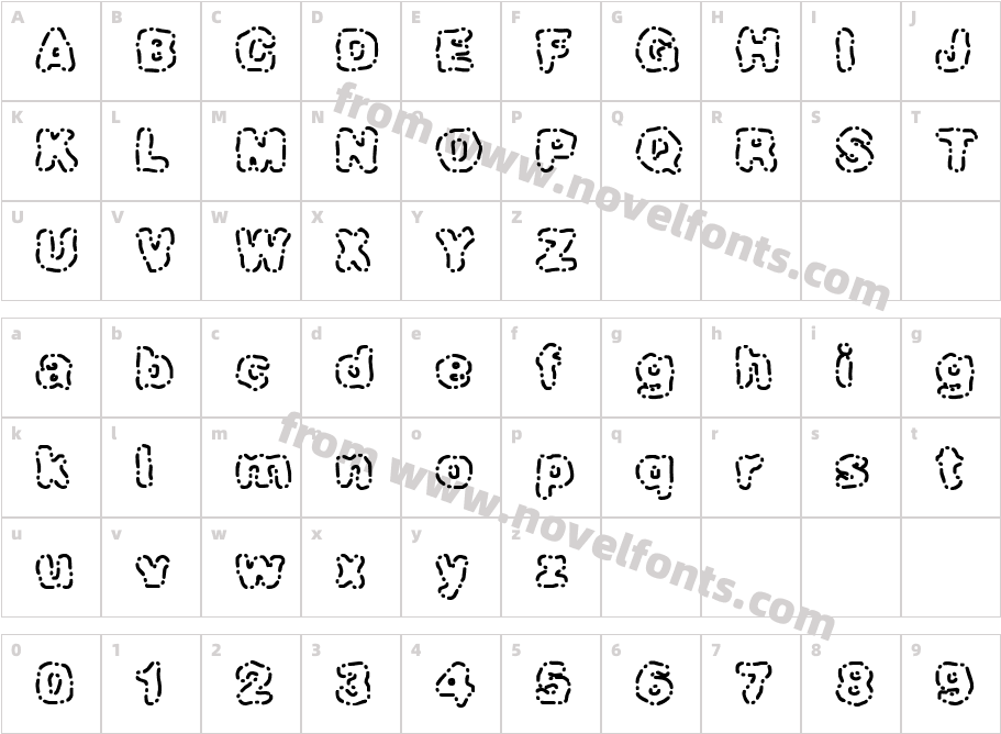 Dash Dot (BRK)Character Map