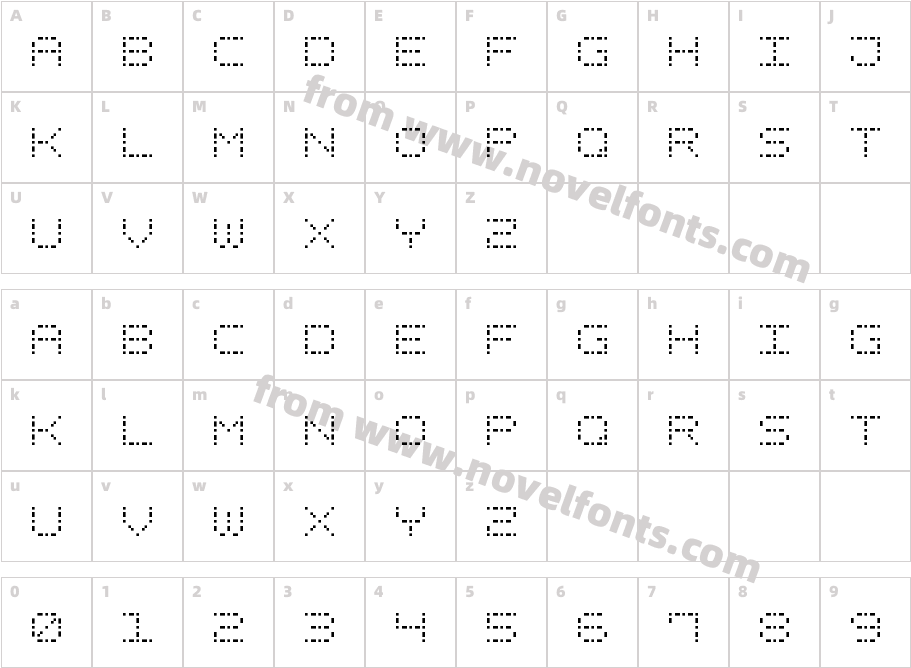 Dash Dot Square-7Character Map