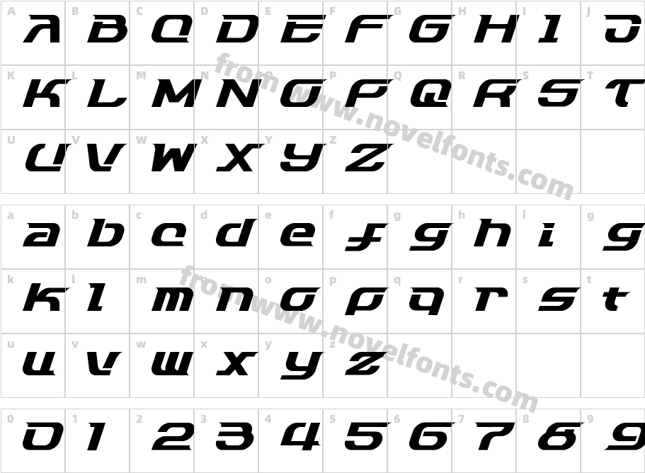 Dash9812Character Map