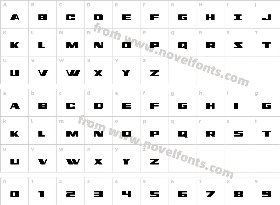 Dassault CondensedCharacter Map