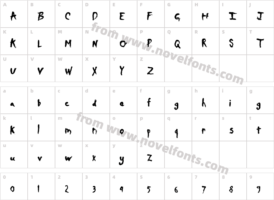 DaubmarkCharacter Map