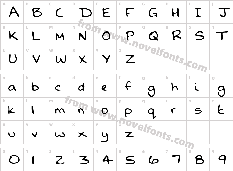 DavesHand-PlainCharacter Map