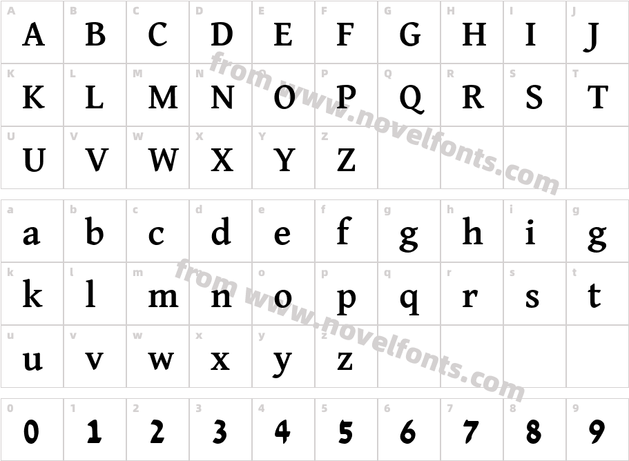 David Libre BoldCharacter Map