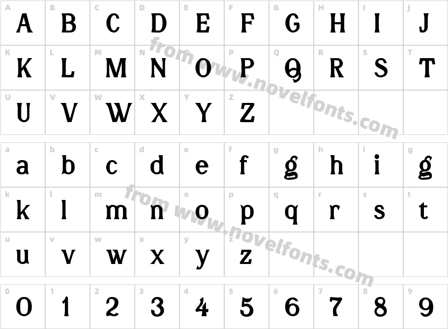 DavidFarewell BoldCharacter Map