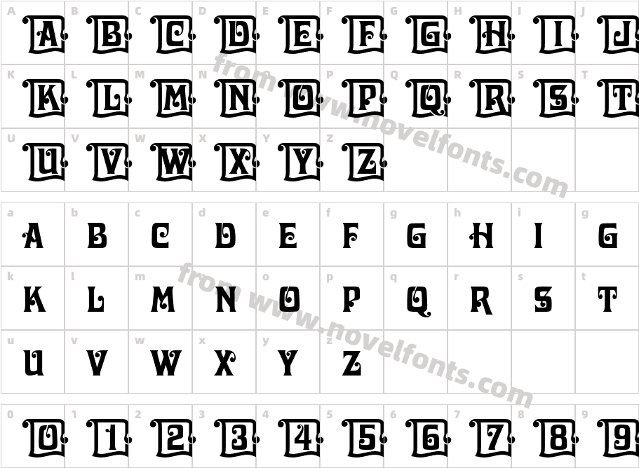 DavidaIniDCharacter Map