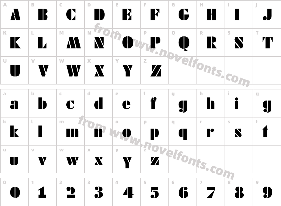 Dayton RegularCharacter Map