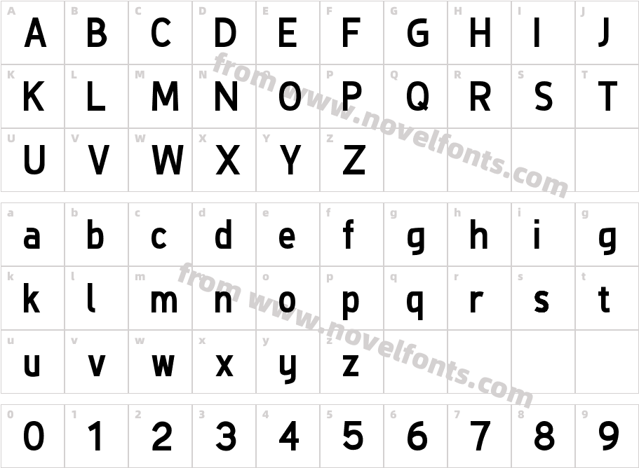 DeLuxeNextBoldCharacter Map