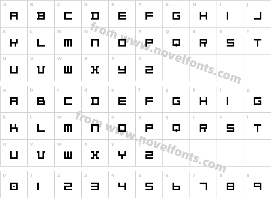 DeStijlCharacter Map