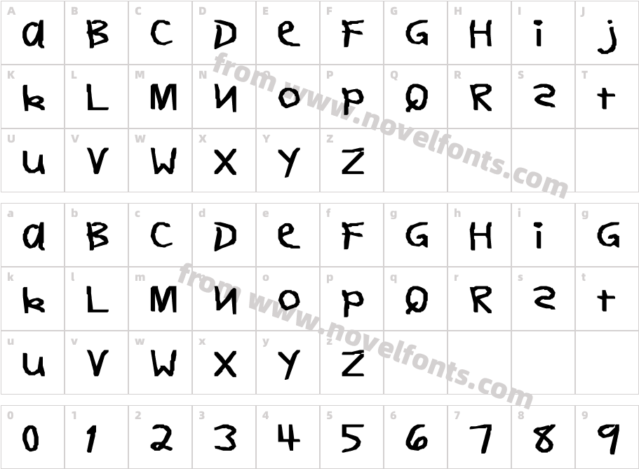 DearTeacher-Normal BoldCharacter Map