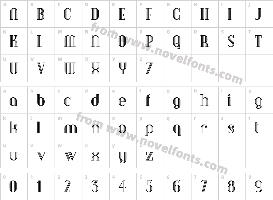 DebonairInlineCharacter Map