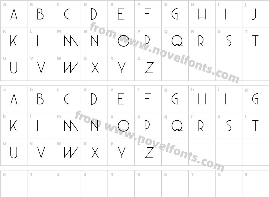 DecoNeue-LightCharacter Map