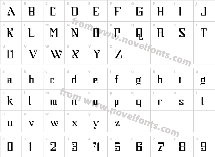 DecoTechRegularCharacter Map