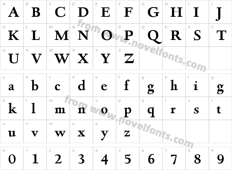 DeepdeneBQ-BoldCharacter Map