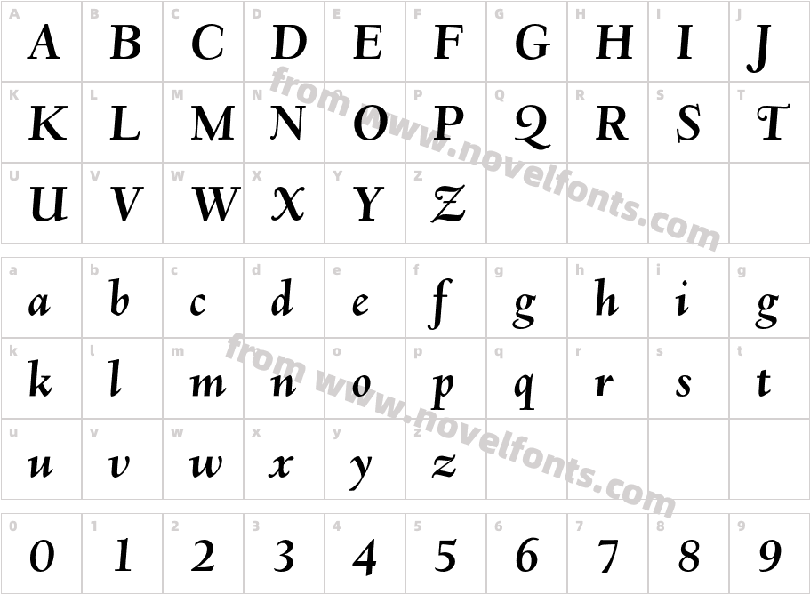 DeepdeneBQ-BoldItalicCharacter Map