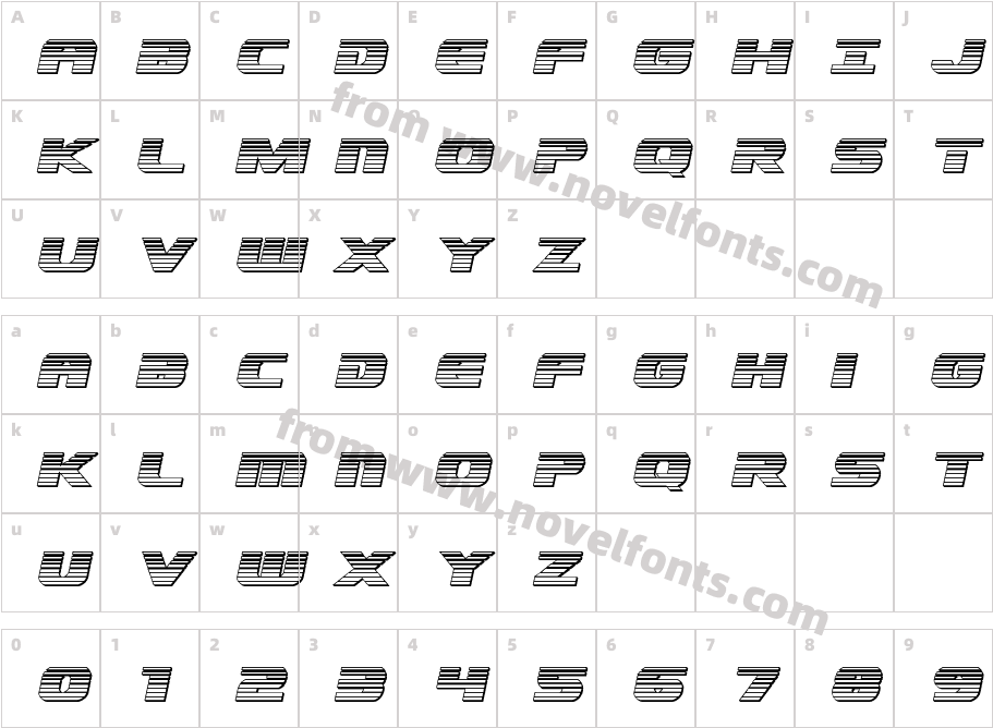 Dekaranger Platinum ItalicCharacter Map