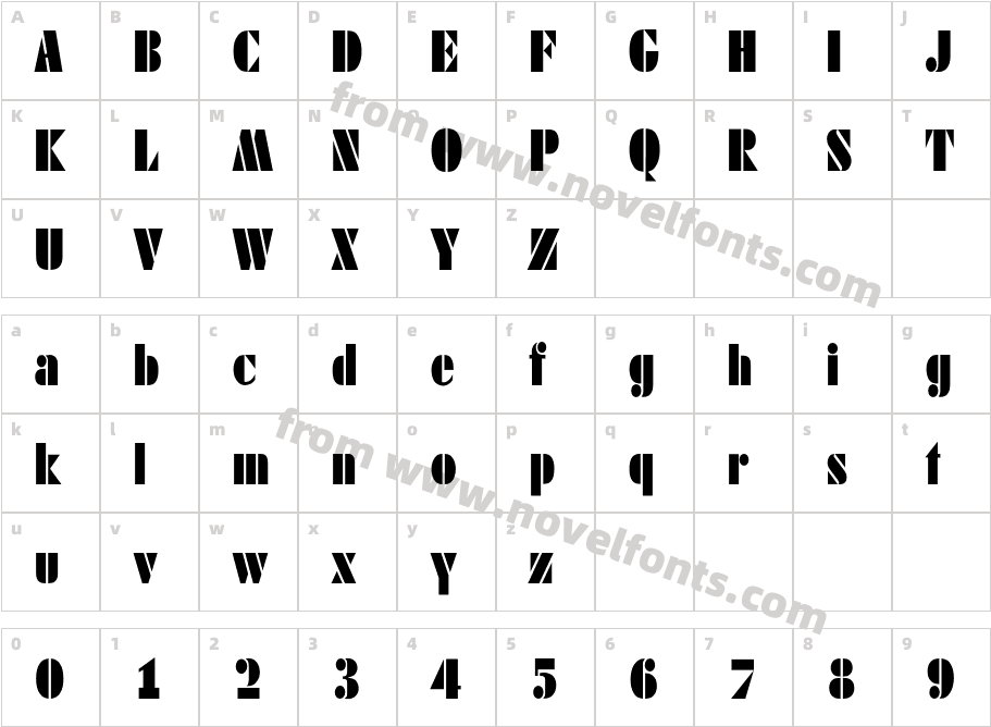 Dekoblack-CondensedCharacter Map