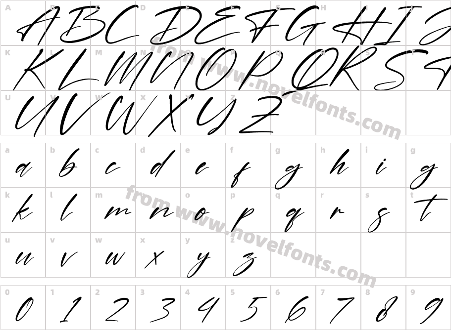 Delight ItalicCharacter Map