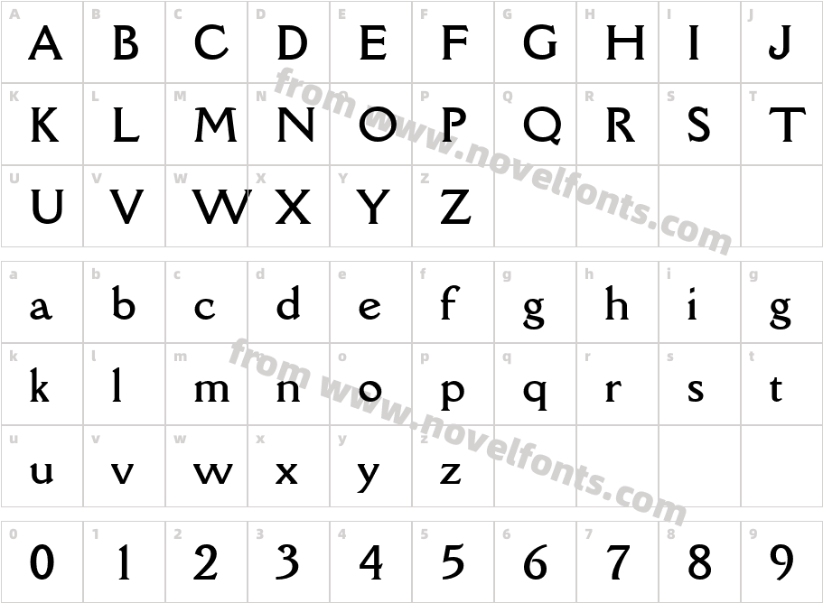 DellaRobbia BT BoldCharacter Map