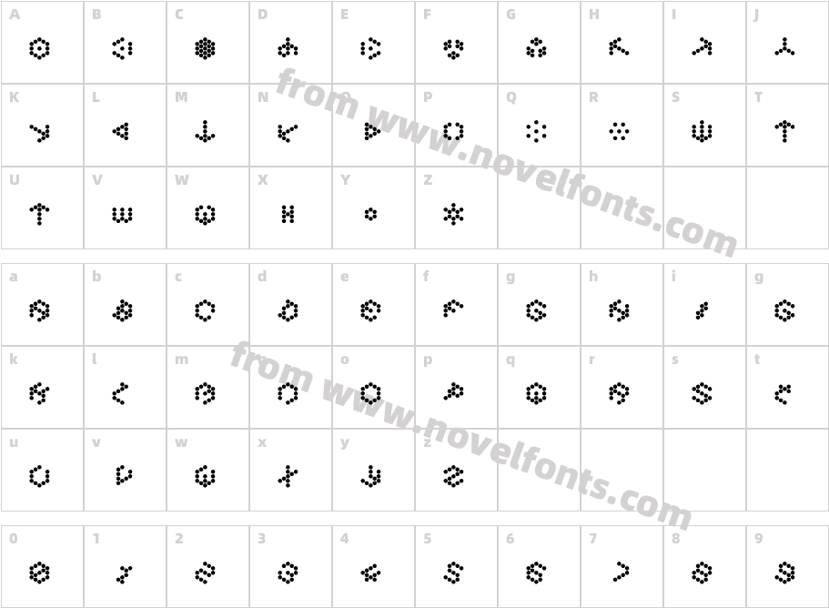 DemonicHyperNovaFontCharacter Map