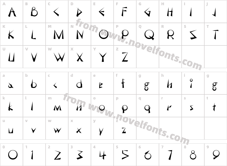 Demotte BoldCharacter Map