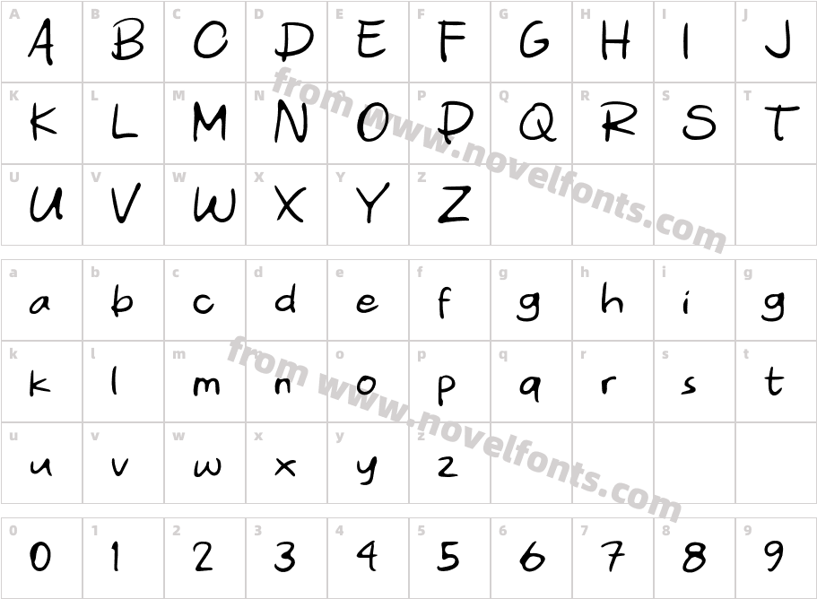 DenyutCharacter Map