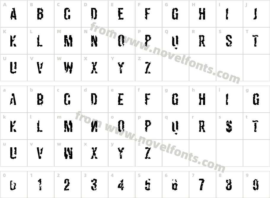 Derivat No2Character Map